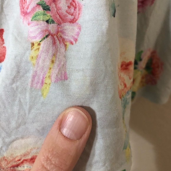 Posh Peanut Camille Ruffled Capsleeve Basic Peplum Top in Blue Sz 18-24 Months - Picture 6 of 6